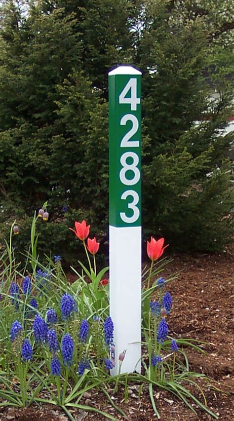 reflective house number yard signs